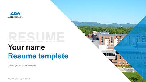 University of Alabama in Huntsville Resume PPT Template