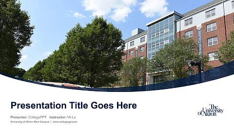 University of Akron Main Campus Course/Courseware Creation PPT Template