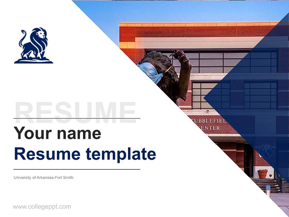University of Arkansas-Fort Smith Resume PPT Template4:3 ratio PPT effect preview image5