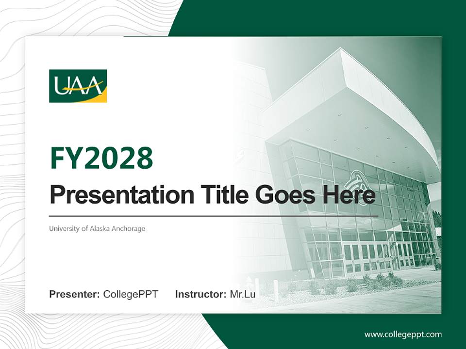 University of Alaska Anchorage Academic Presentation/Research Findings Report PPT Template4:3 ratio PPT effect preview image5
