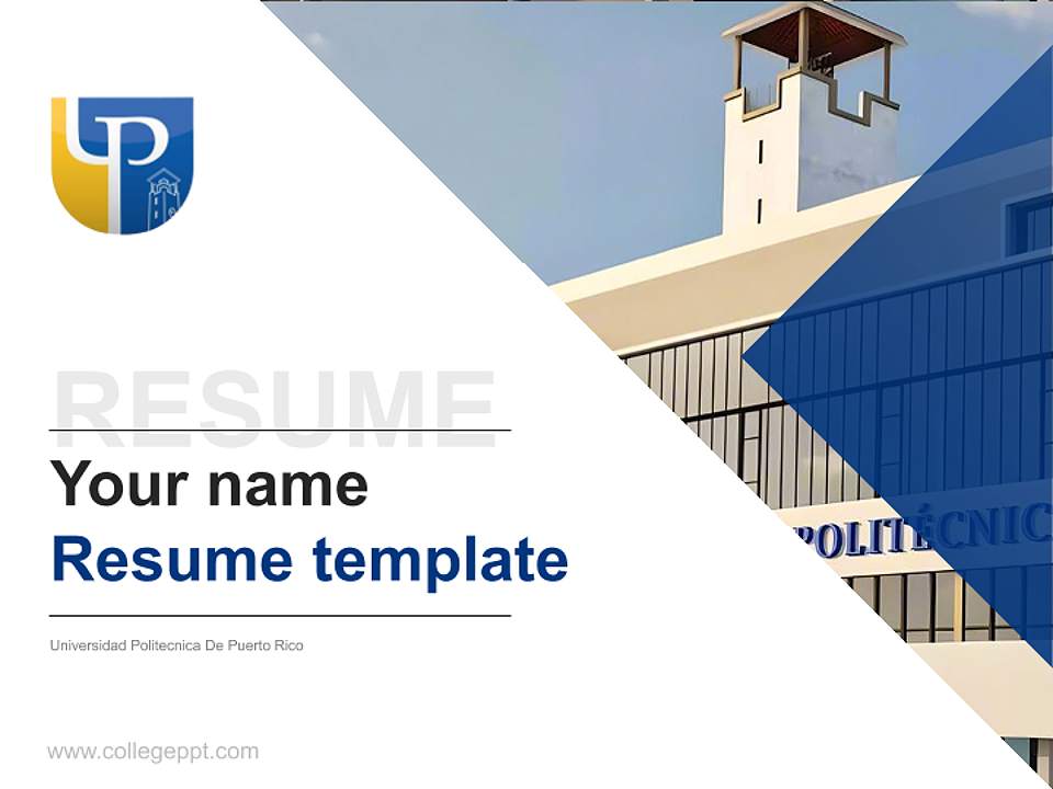 Universidad Politecnica De Puerto Rico Resume PPT Template4:3 ratio PPT effect preview image5