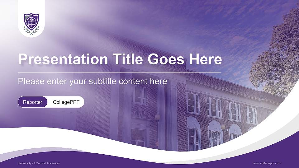 University of Central Arkansas Lecture Sharing and Networking Event PPT Template16:9 ratio PPT effect preview image