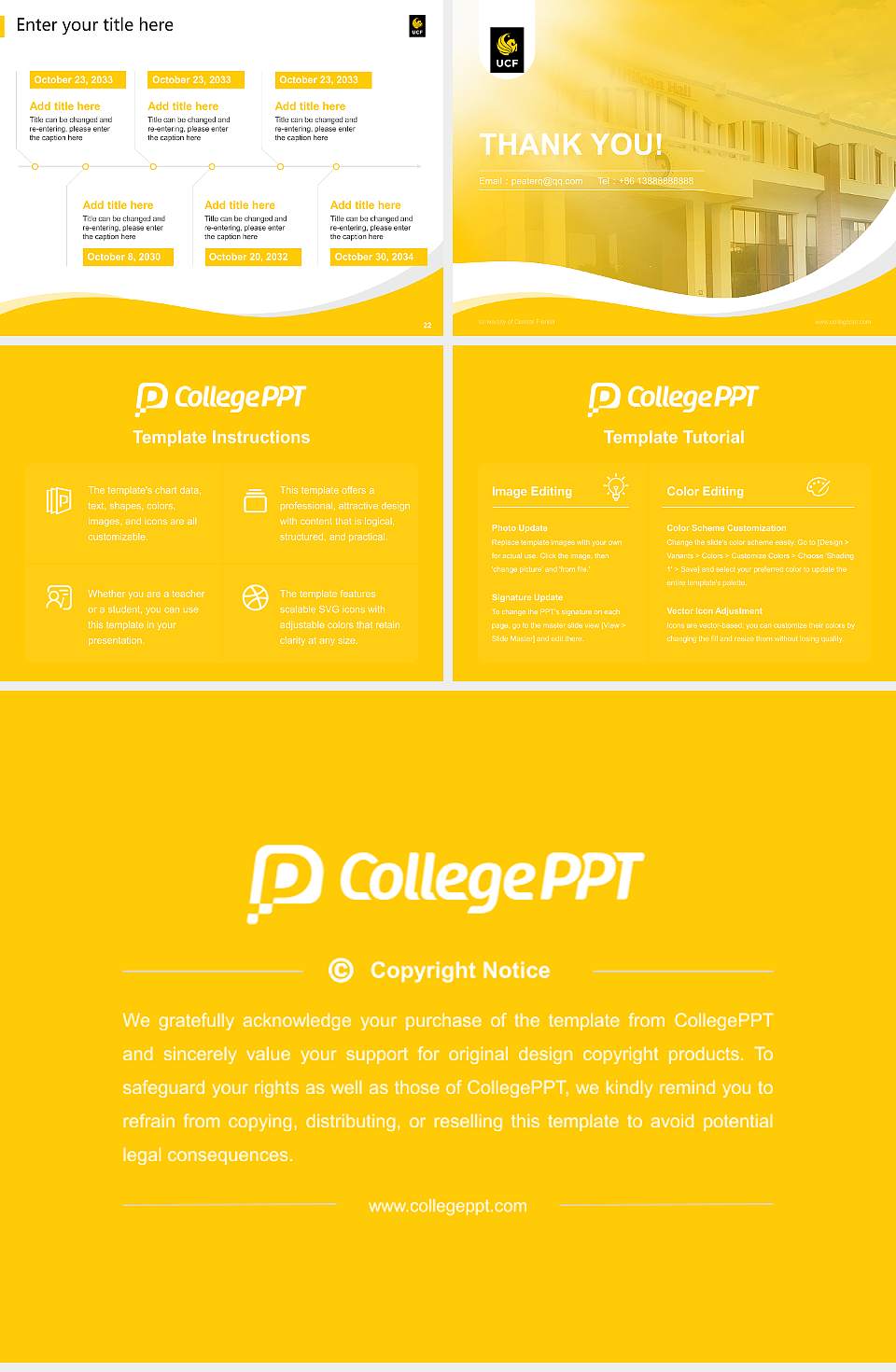 University of Central Florida Lecture Sharing and Networking Event PPT Template4:3 ratio PPT effect preview image4