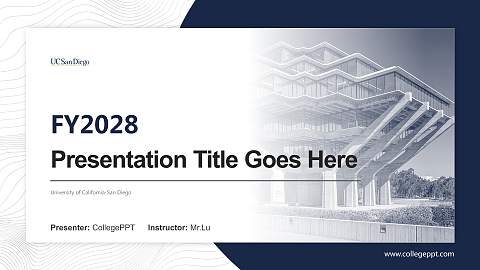 University of California-San Diego Academic Presentation/Research Findings Report PPT Template