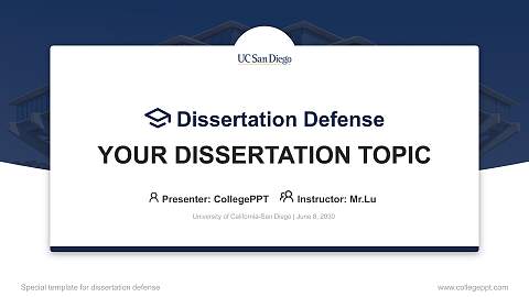 University of California-San Diego Graduation Thesis Defense PPT Template