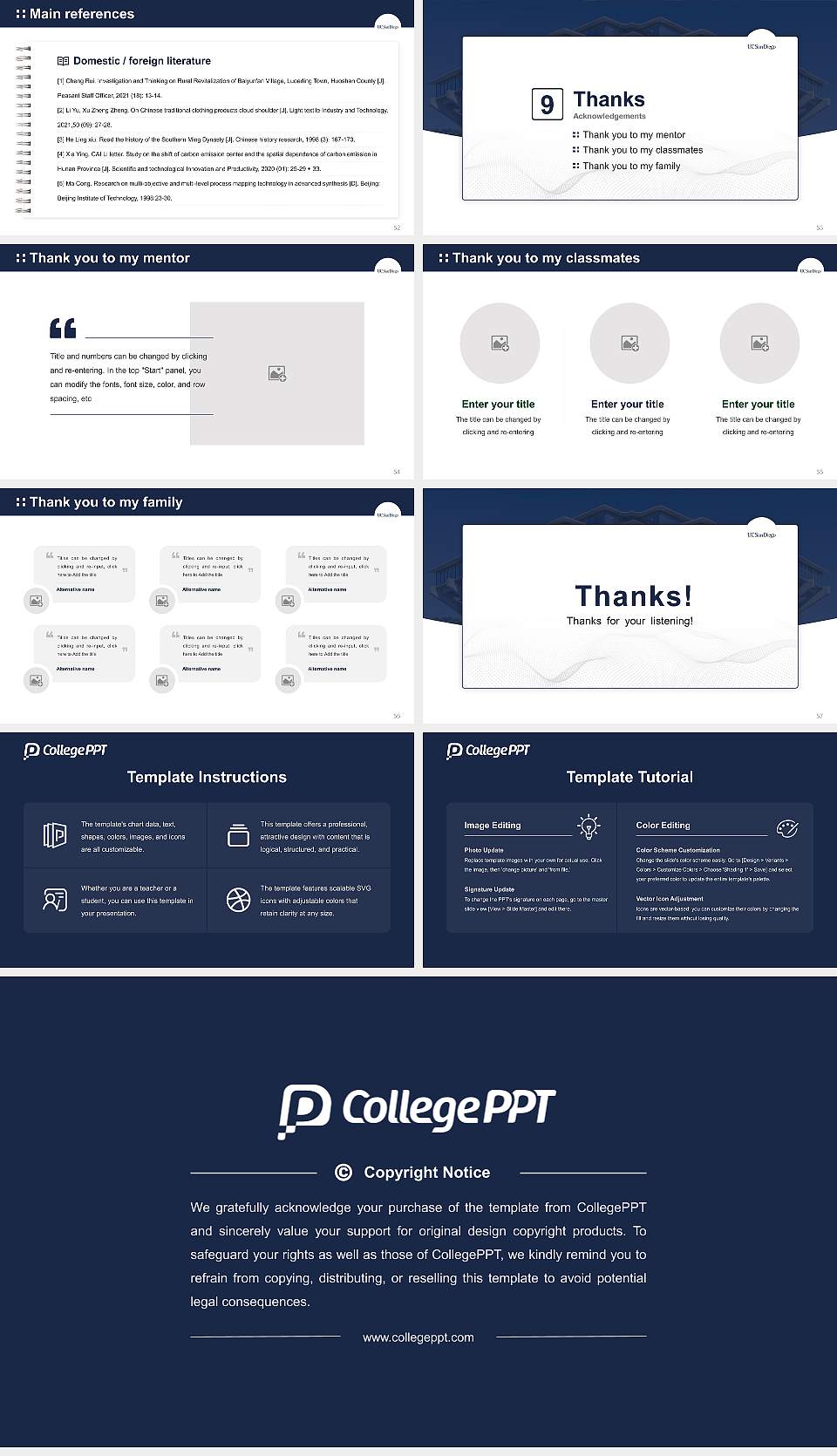University of California-San Diego Graduation Thesis Defense PPT Template16:9 ratio PPT effect preview image7