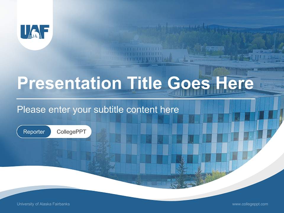 University of Alaska Fairbanks Lecture Sharing and Networking Event PPT Template4:3 ratio PPT effect preview image4