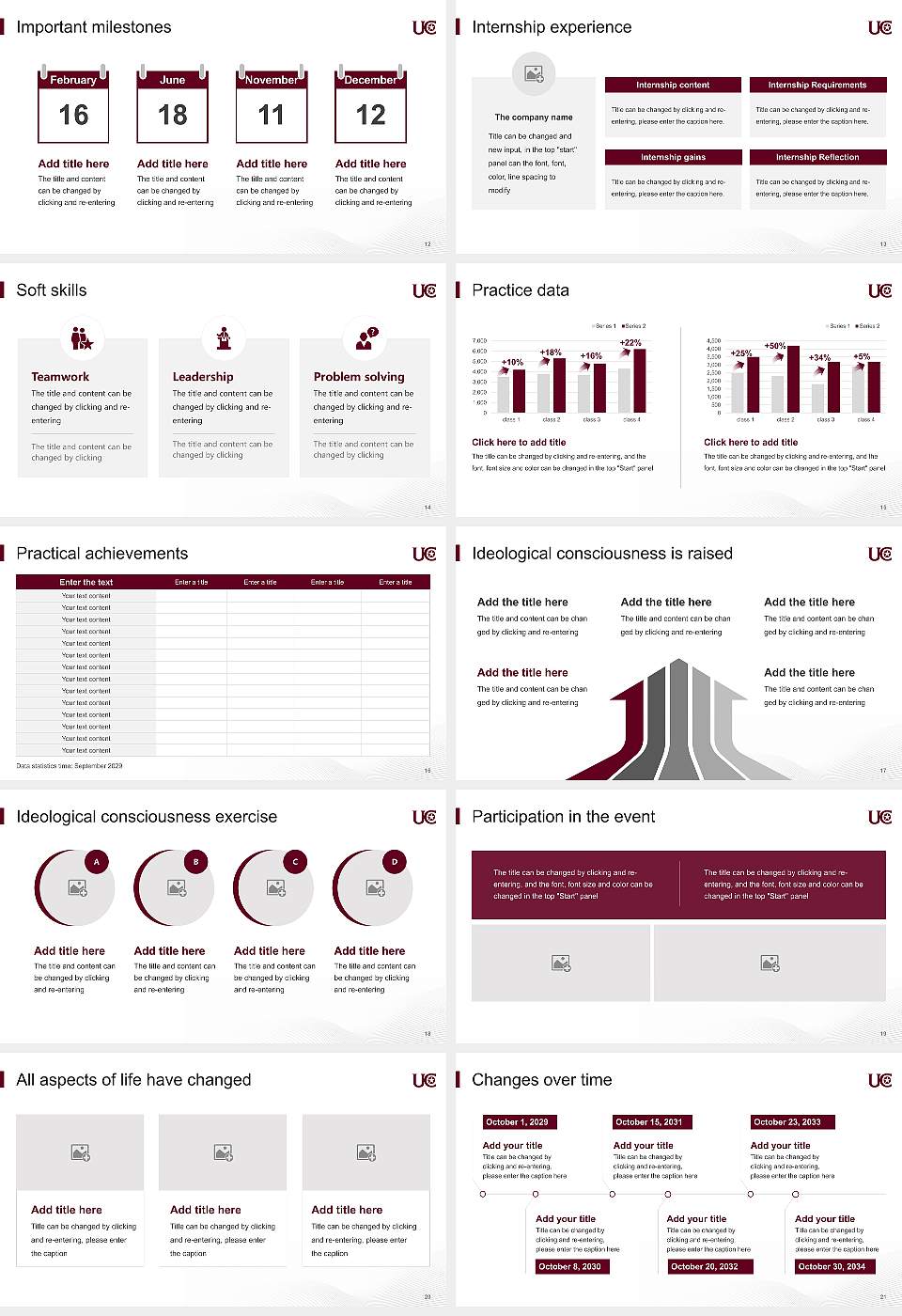University of Charleston National Scholarship Defense PPT Template16:9 ratio PPT effect preview image3
