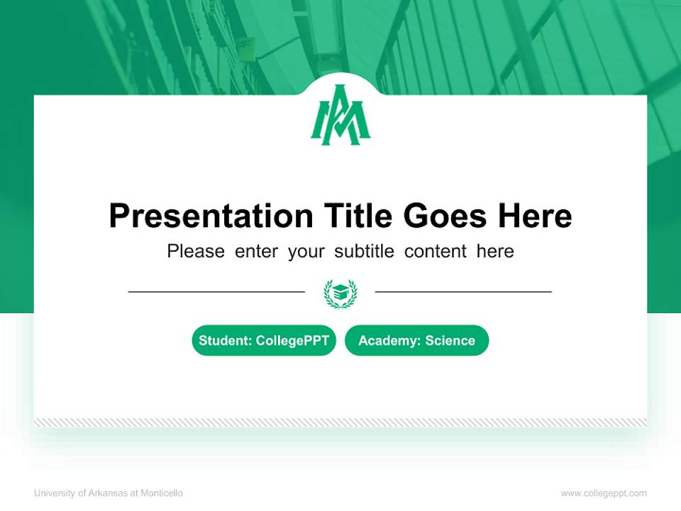 University of Arkansas at Monticello National Scholarship Defense PPT Template4:3 ratio PPT effect preview image4