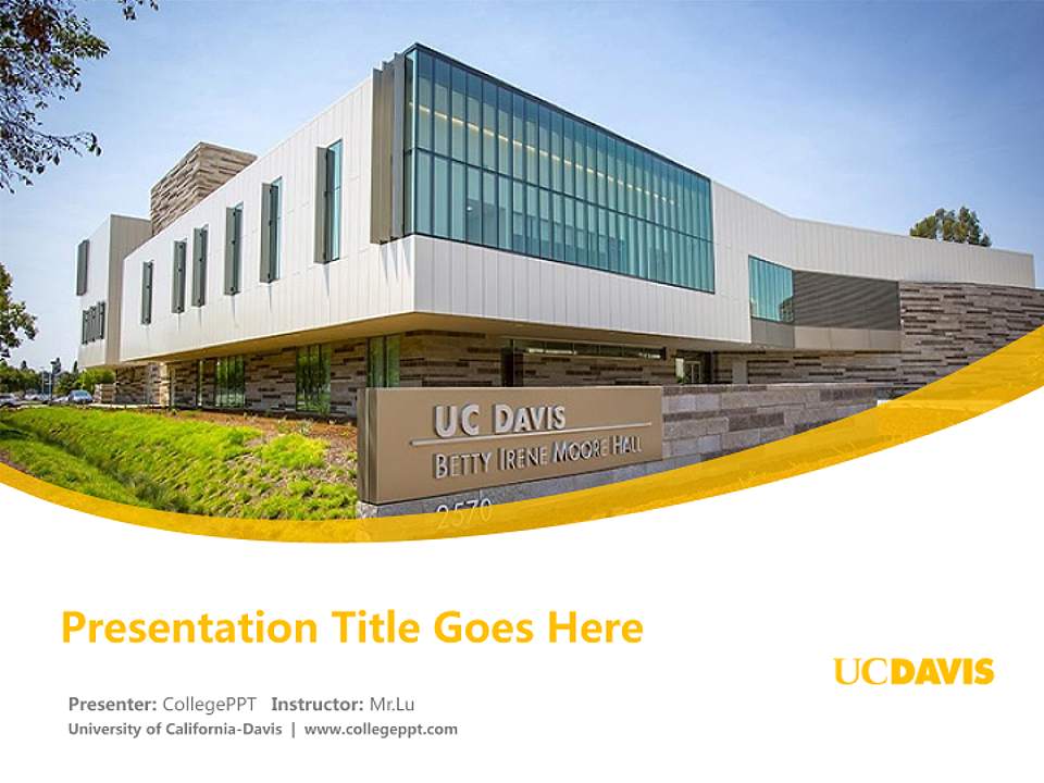 University of California-Davis Course/Courseware Creation PPT Template4:3 ratio PPT effect preview image5