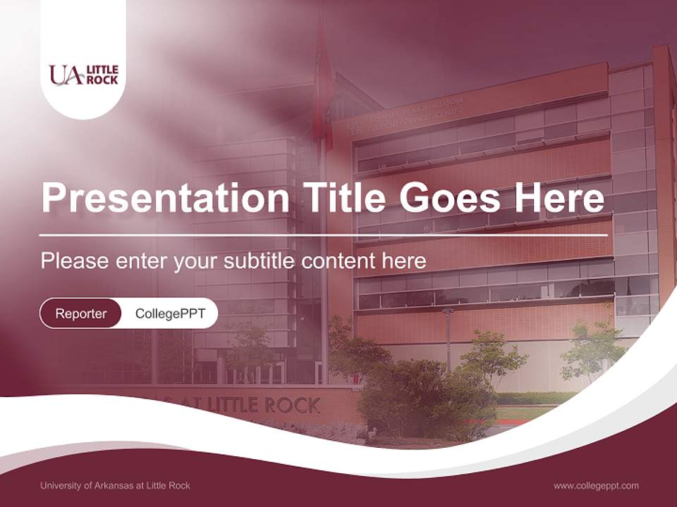 University of Arkansas at Little Rock Lecture Sharing and Networking Event PPT Template4:3 ratio PPT effect preview image4