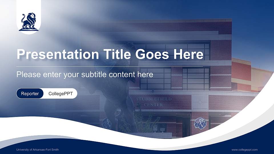 University of Arkansas-Fort Smith Lecture Sharing and Networking Event PPT Template16:9 ratio PPT effect preview image