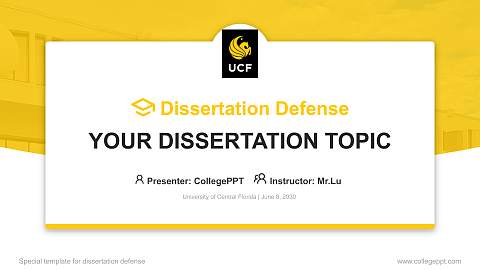 University of Central Florida Graduation Thesis Defense PPT Template