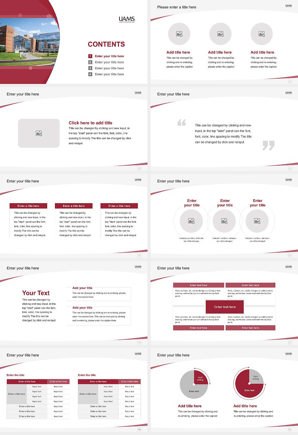 University of Arkansas for Medical Sciences Course/Courseware Creation PPT Template16:9 ratio PPT effect preview image2
