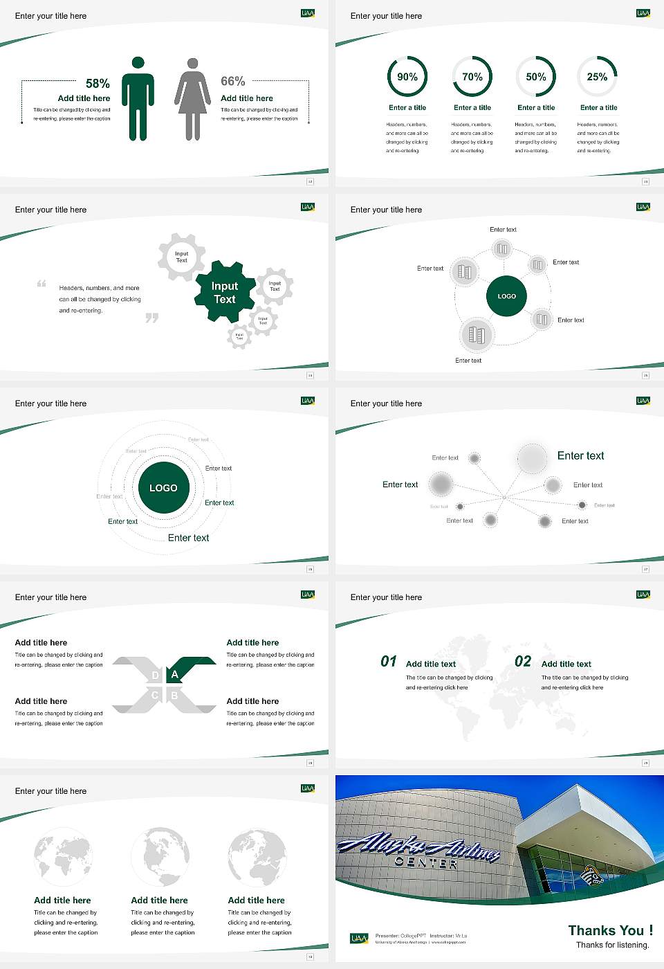 University of Alaska Anchorage Course/Courseware Creation PPT Template16:9 ratio PPT effect preview image4