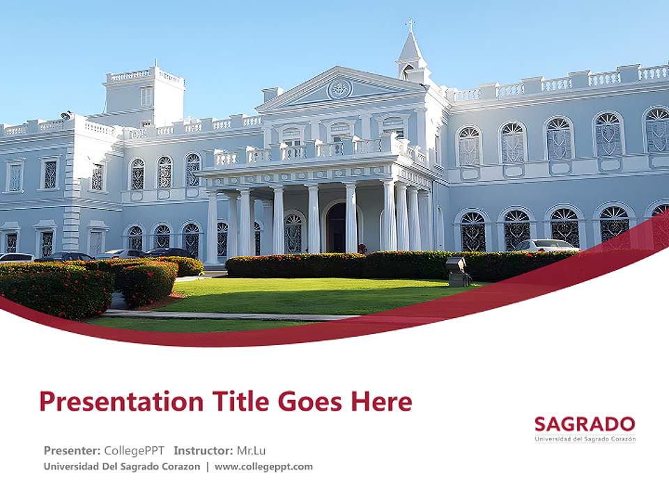 Universidad Del Sagrado Corazon Course/Courseware Creation PPT Template4:3 ratio PPT effect preview image5
