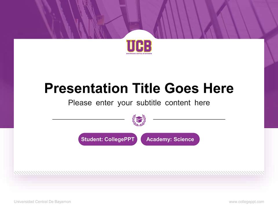 Universidad Central De Bayamon National Scholarship Defense PPT Template4:3 ratio PPT effect preview image4