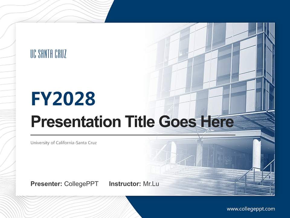 University of California-Santa Cruz Academic Presentation/Research Findings Report PPT Template4:3 ratio PPT effect preview image5
