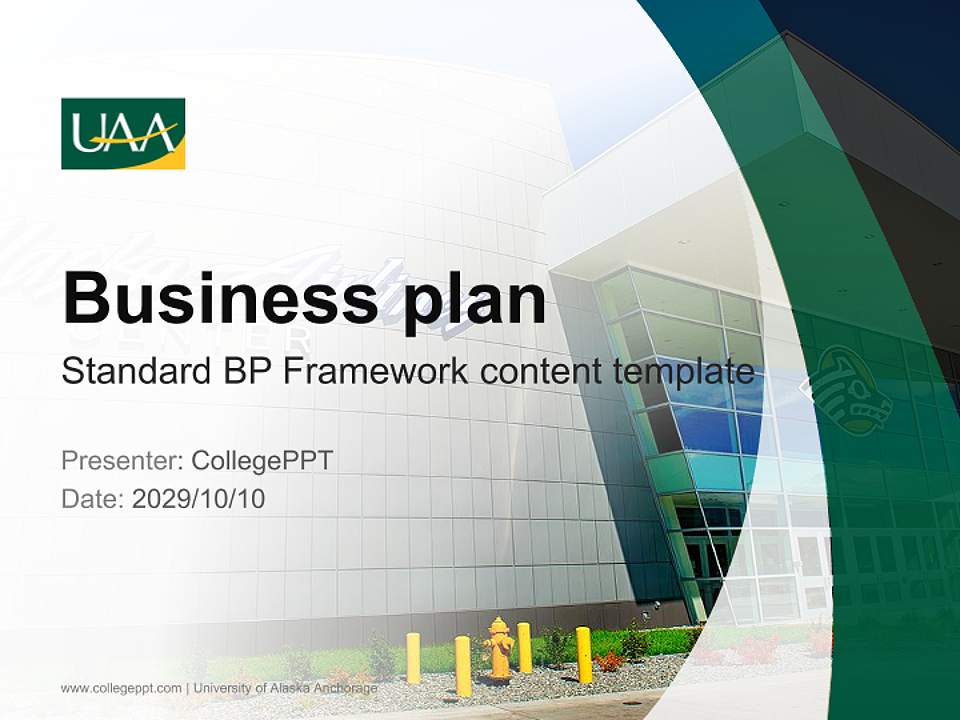 University of Alaska Anchorage Competition/Entrepreneurship Contest PPT Template4:3 ratio PPT effect preview image9