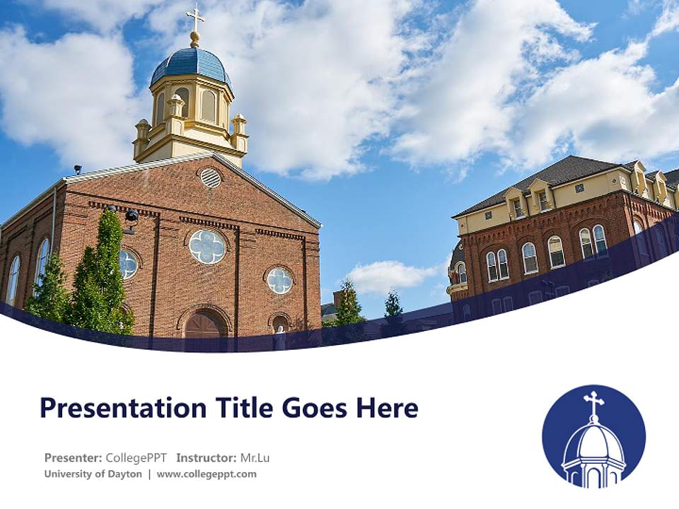 University of Dayton Course/Courseware Creation PPT Template4:3 ratio PPT effect preview image5