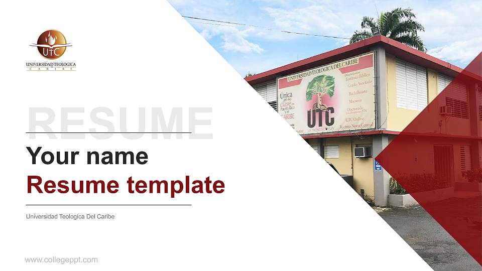 Universidad Teologica Del Caribe Resume PPT Template16:9 ratio PPT effect preview image