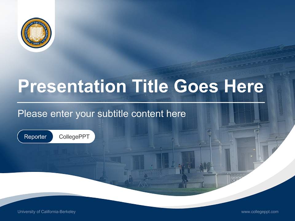University of California-Berkeley Lecture Sharing and Networking Event PPT Template4:3 ratio PPT effect preview image4