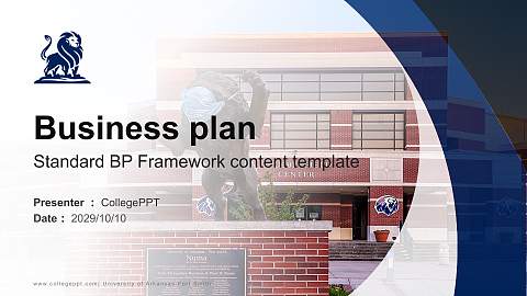 University of Arkansas-Fort Smith Competition/Entrepreneurship Contest PPT Template