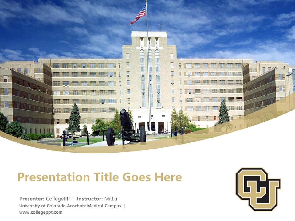 University of Colorado Anschutz Medical Campus Course/Courseware Creation PPT Template4:3 ratio PPT effect preview image5