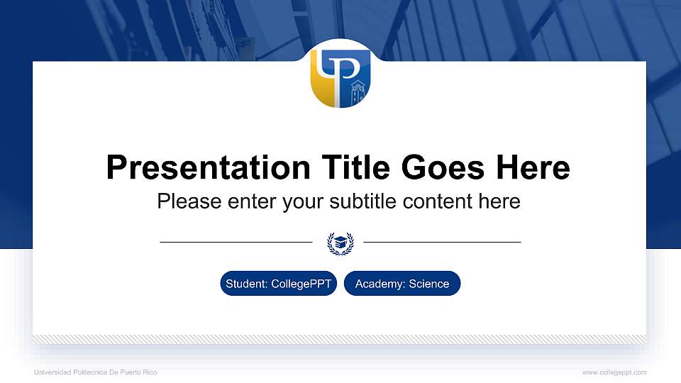 Universidad Politecnica De Puerto Rico National Scholarship Defense PPT Template16:9 ratio PPT effect preview image1