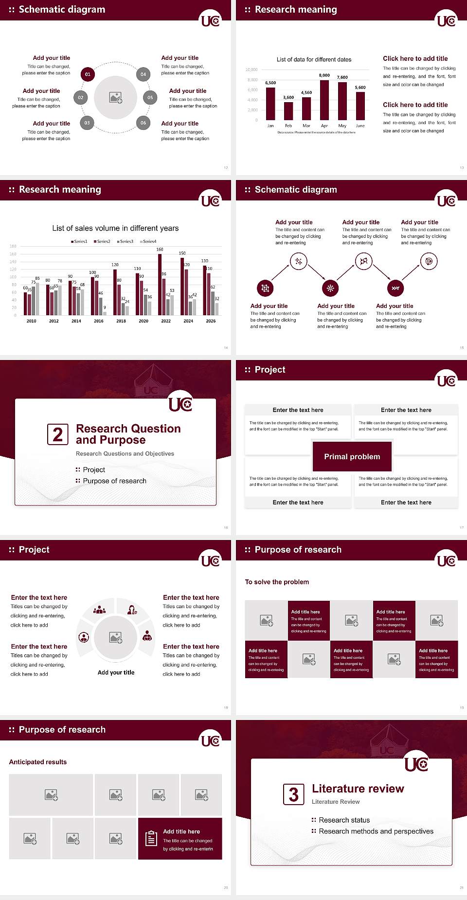 University of Charleston Graduation Thesis Defense PPT Template4:3 ratio PPT effect preview image3
