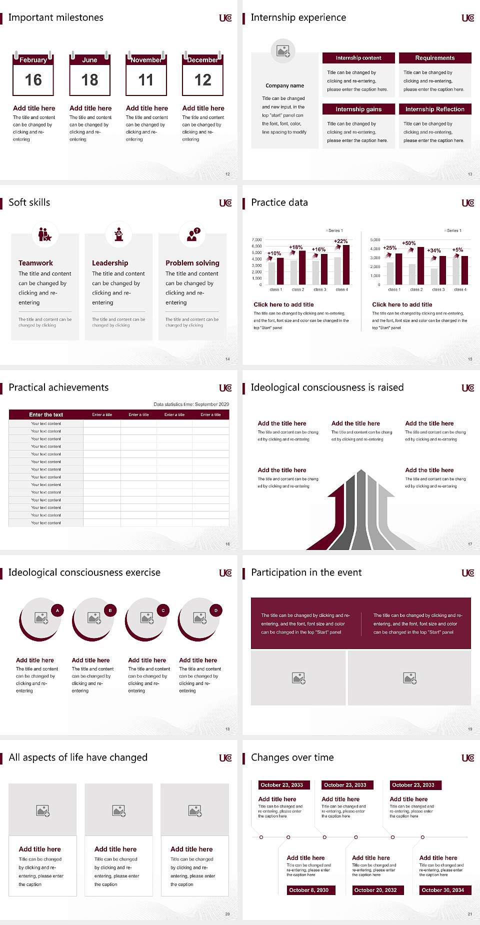 University of Charleston National Scholarship Defense PPT Template4:3 ratio PPT effect preview image3