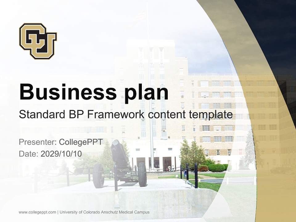 University of Colorado Anschutz Medical Campus Competition/Entrepreneurship Contest PPT Template4:3 ratio PPT effect preview image9