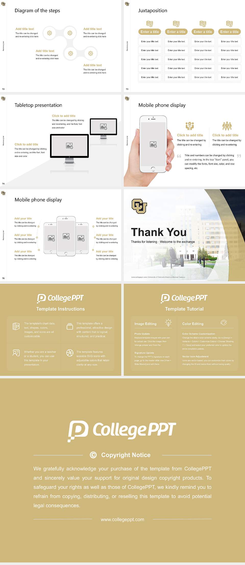University of Colorado Anschutz Medical Campus Competition/Entrepreneurship Contest PPT Template4:3 ratio PPT effect preview image9