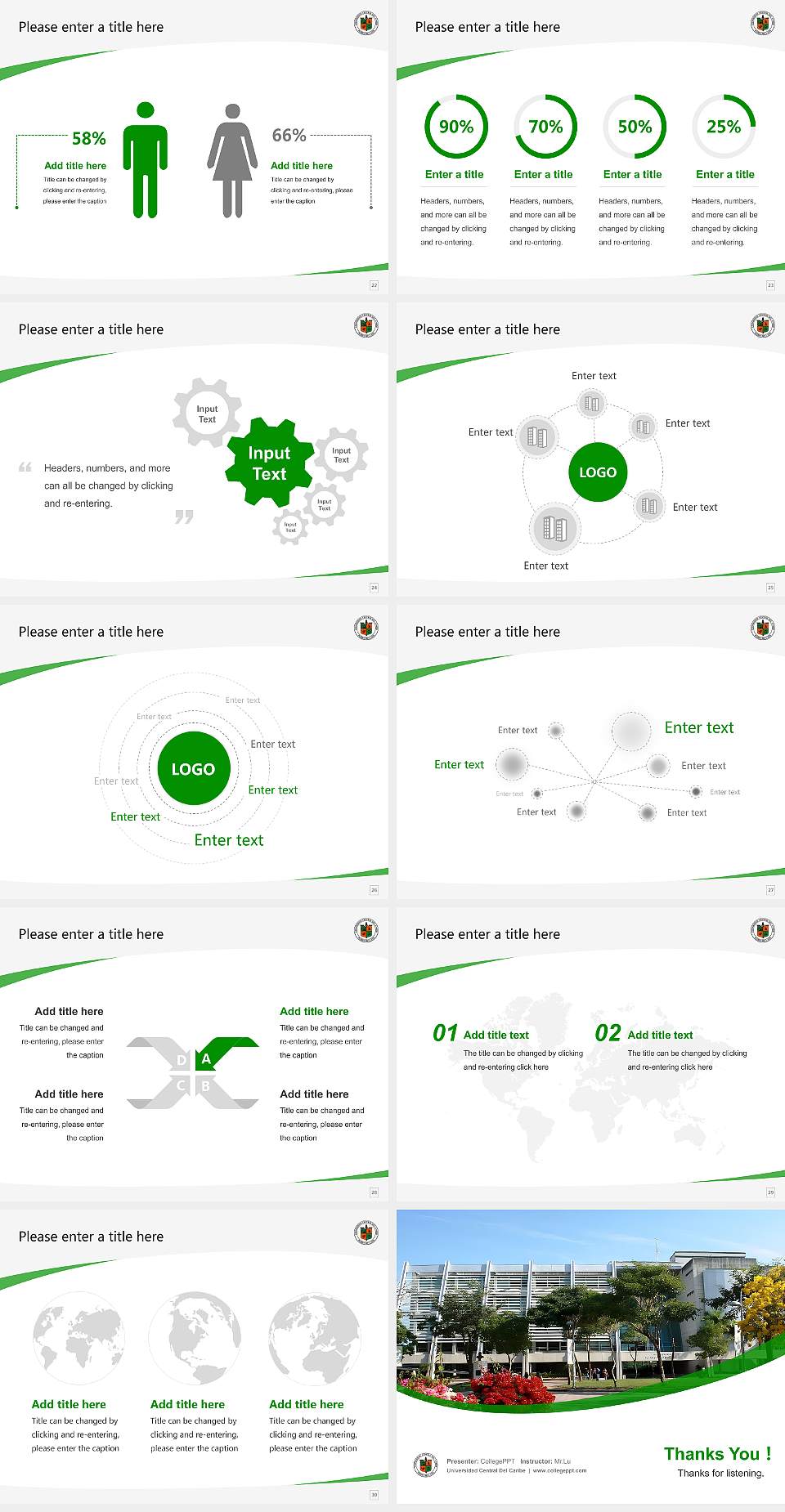 Universidad Central Del Caribe Course/Courseware Creation PPT Template4:3 ratio PPT effect preview image4