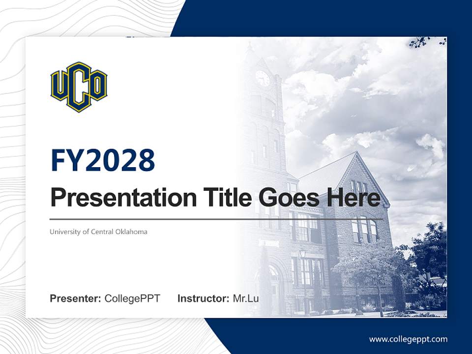 University of Central Oklahoma Academic Presentation/Research Findings Report PPT Template4:3 ratio PPT effect preview image5