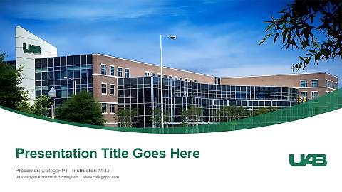 University of Alabama at Birmingham Course/Courseware Creation PPT Template