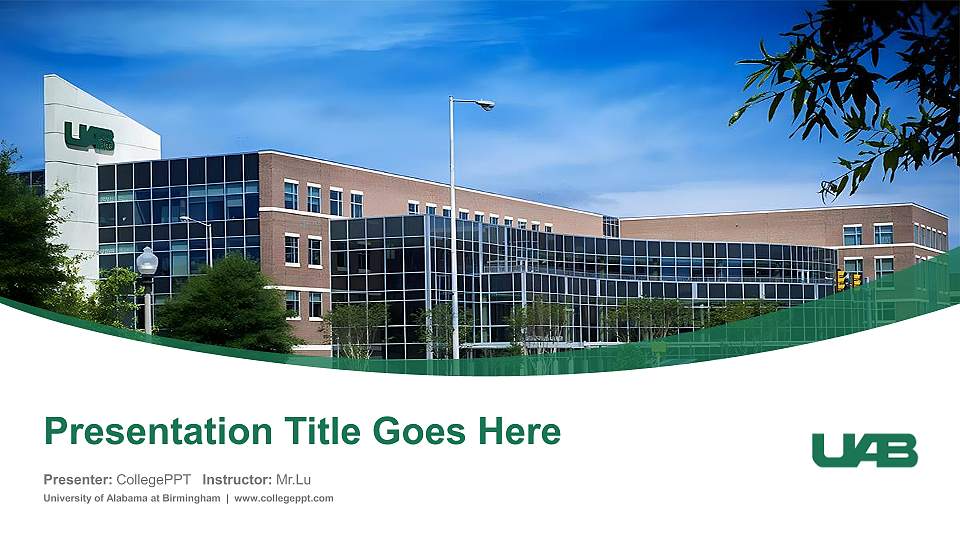 University of Alabama at Birmingham Course/Courseware Creation PPT Template16:9 ratio PPT effect preview image1