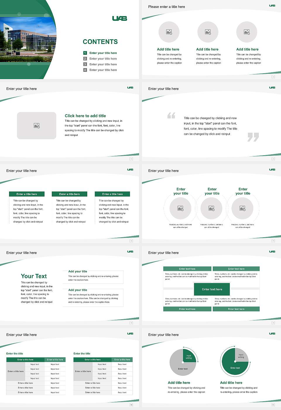 University of Alabama at Birmingham Course/Courseware Creation PPT Template16:9 ratio PPT effect preview image2