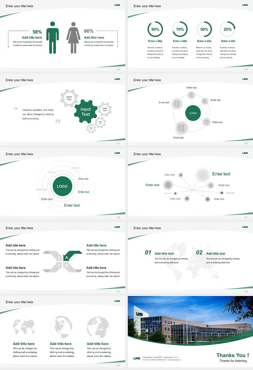 University of Alabama at Birmingham Course/Courseware Creation PPT Template16:9 ratio PPT effect preview image4