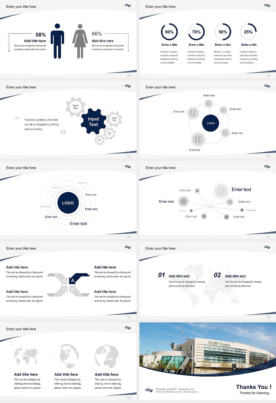University of California-San Francisco Course/Courseware Creation PPT Template16:9 ratio PPT effect preview image4