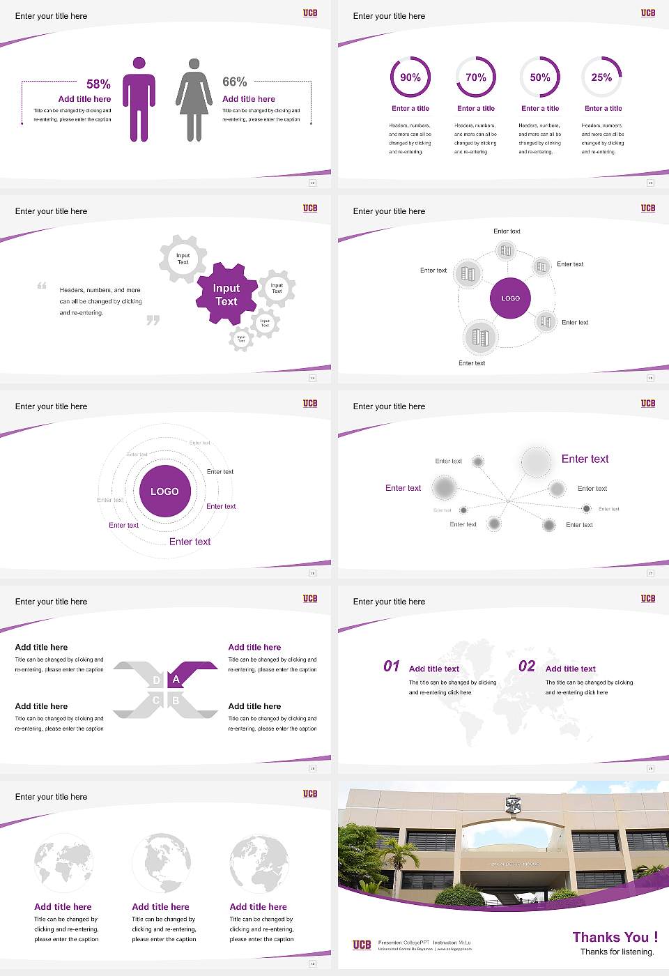 Universidad Central De Bayamon Course/Courseware Creation PPT Template16:9 ratio PPT effect preview image4