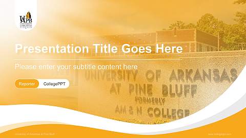 University of Arkansas at Pine Bluff Lecture Sharing and Networking Event PPT Template