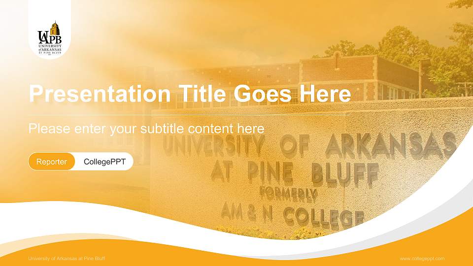 University of Arkansas at Pine Bluff Lecture Sharing and Networking Event PPT Template16:9 ratio PPT effect preview image