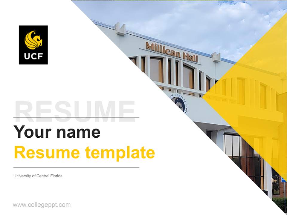 University of Central Florida Resume PPT Template4:3 ratio PPT effect preview image5