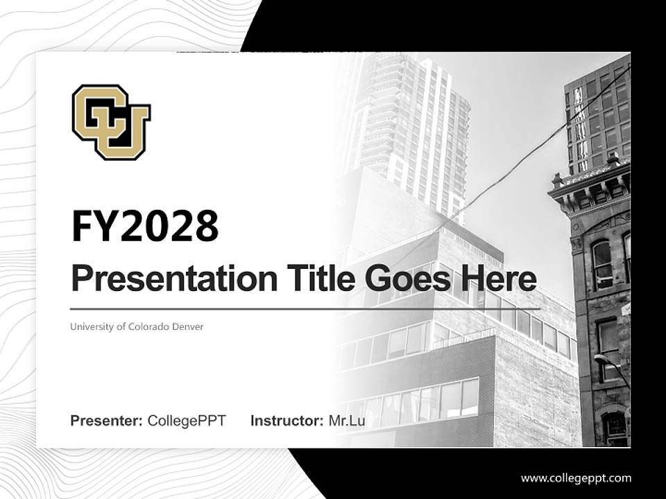 University of Colorado Denver Academic Presentation/Research Findings Report PPT Template4:3 ratio PPT effect preview image5