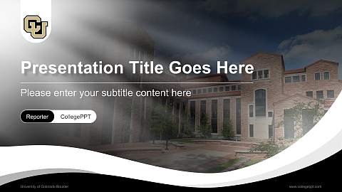 University of Colorado Boulder Lecture Sharing and Networking Event PPT Template