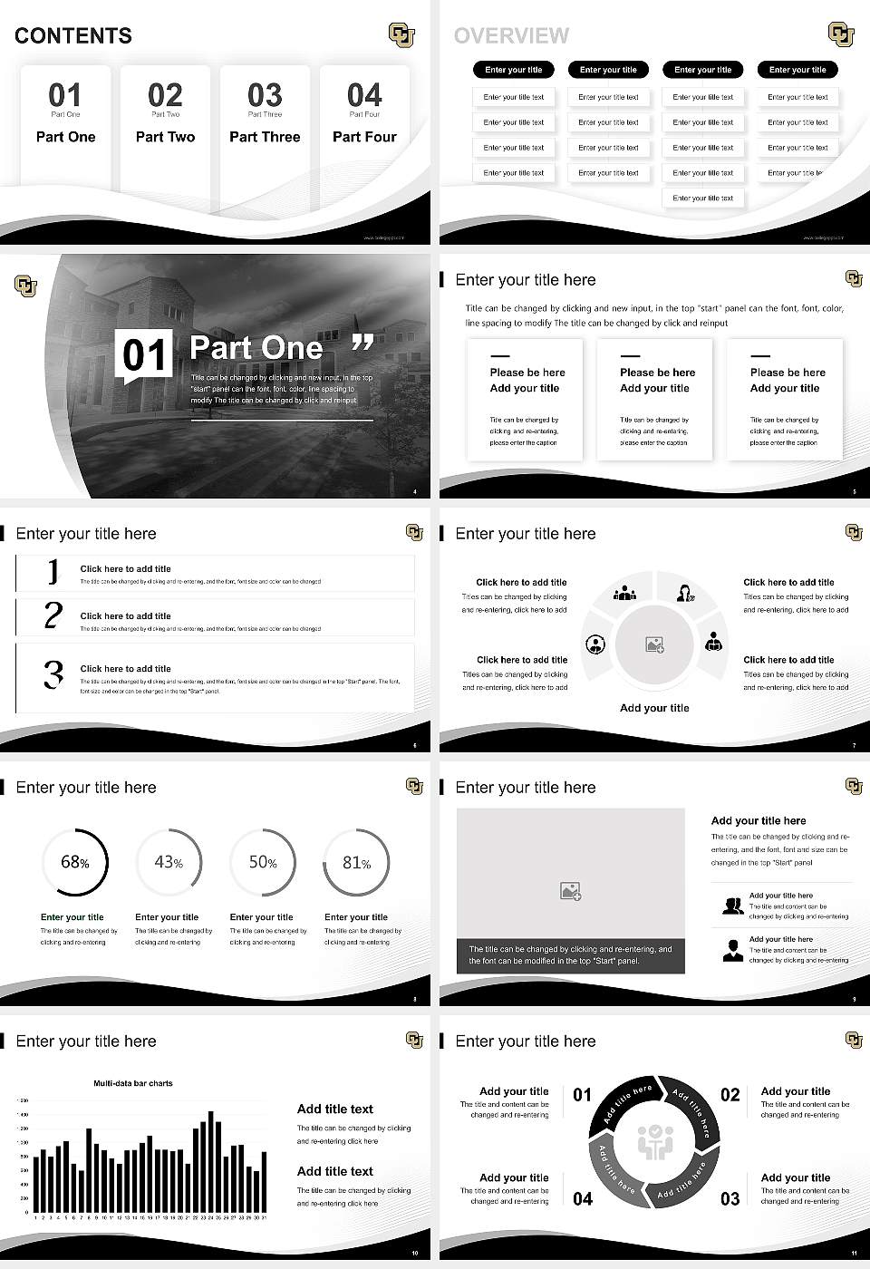 University of Colorado Boulder Lecture Sharing and Networking Event PPT Template16:9 ratio PPT effect preview image2