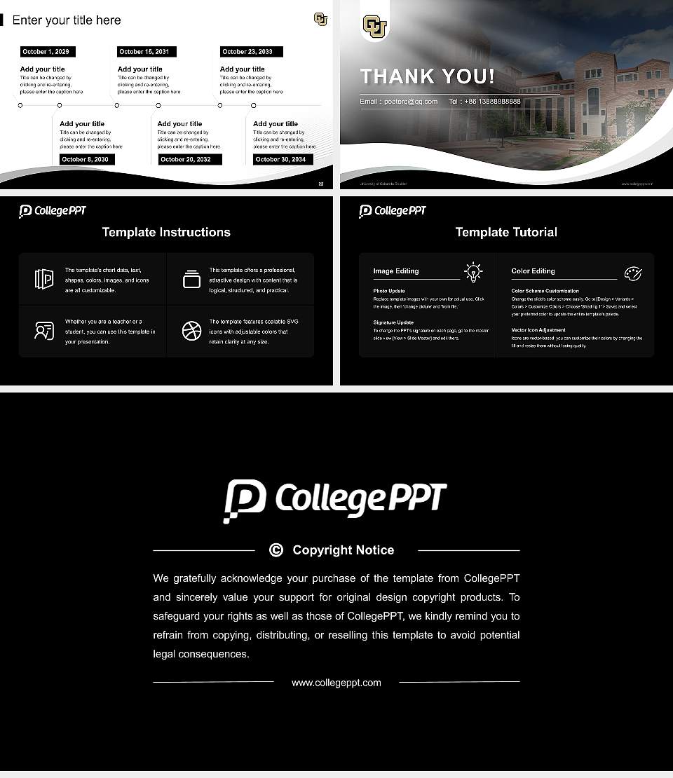University of Colorado Boulder Lecture Sharing and Networking Event PPT Template16:9 ratio PPT effect preview image4