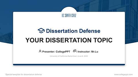 University of California-Santa Cruz Graduation Thesis Defense PPT Template
