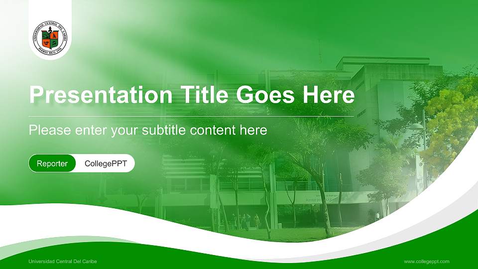 Universidad Central Del Caribe Lecture Sharing and Networking Event PPT Template16:9 ratio PPT effect preview image